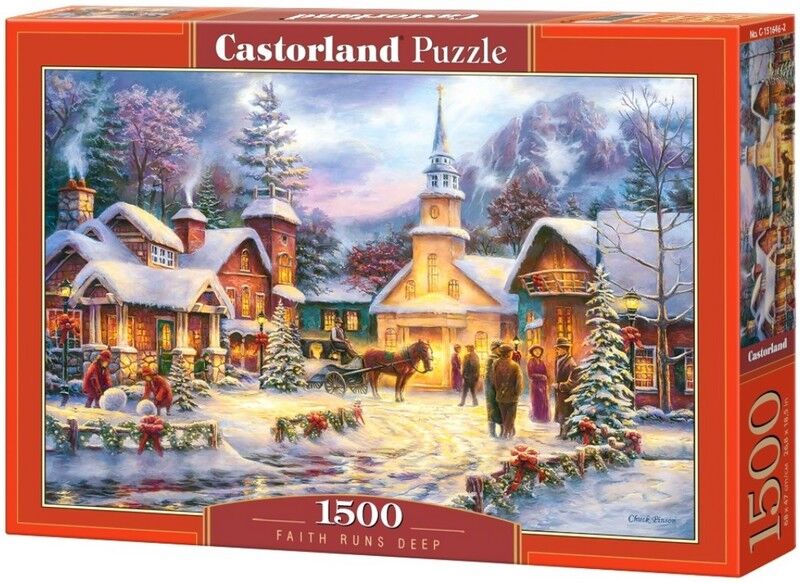Castorland Puzzle 1500. Faith Runs Deep / Містечко взимку - фото 1