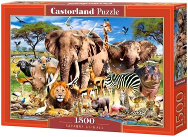 Castorland Puzzle 1500. Savanna Animals / Тварини савани - Пазли