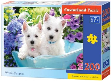 Castorland Puzzle 200. Westie Puppies / Цуценята - Пазли