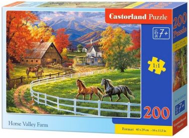Castorland Puzzle 200. Horse Valley Farm / Коні на фермі - Пазли