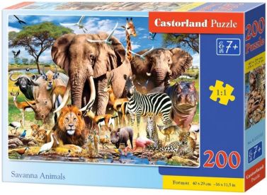 Castorland Puzzle 200. Savanna Animals / Тварини савани - Пазли