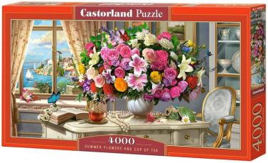 Castorland Puzzle 4000. Summer Flowers and Cup of Tea / Літні квіти та чашка чаю