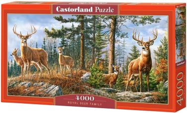 Castorland Puzzle 4000. Royal Deer Family / Родина королівських оленів - Пазли