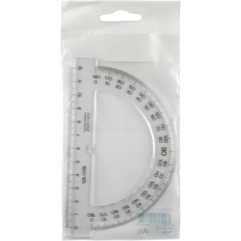 Транспортир 180/125, безкольоровий - фото 2