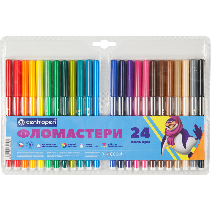 Фломастери 7550/24 ТП набір 24 штуки - фото 1
