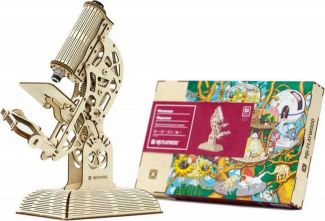 Мікроскоп. Механічна дерев'яна 3D-модель - Конструктори