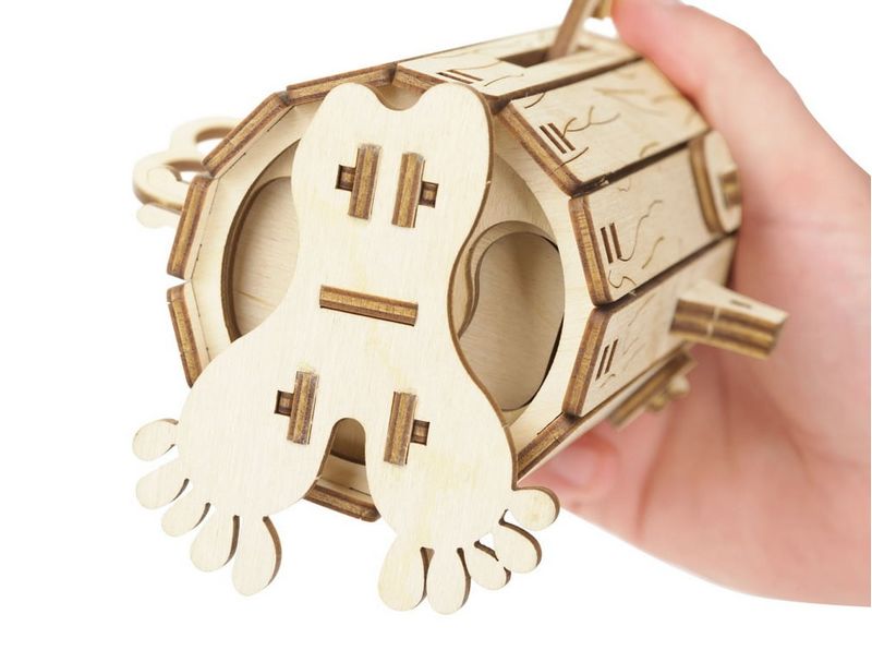 Скарбничка Лісовичок. Механічна деревяна 3D-модель - фото 7