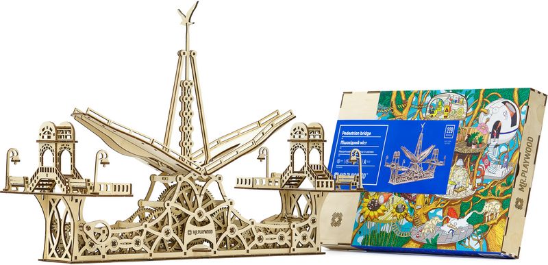 Пішохідний міст Колекційна 3D-модель з дерева - фото 1