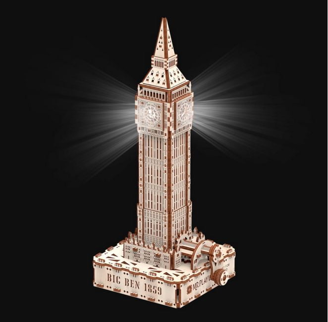 Біг-Бен (Еко - лайт) механічна деревяна 3D-модель - фото 3