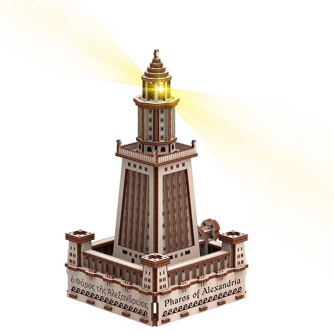 Александрійський Маяк (Еко – лайт) механічна деревяна 3D-модель - фото 3