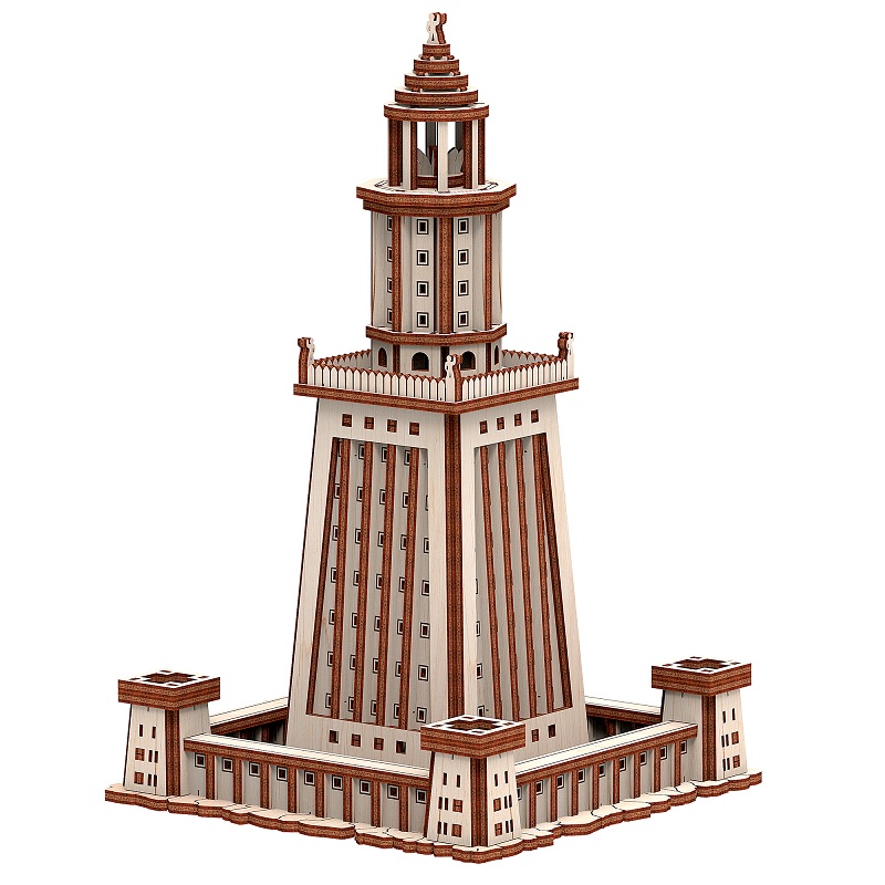 Александрійський Маяк. Механічна деревяна 3D-модель - фото 2