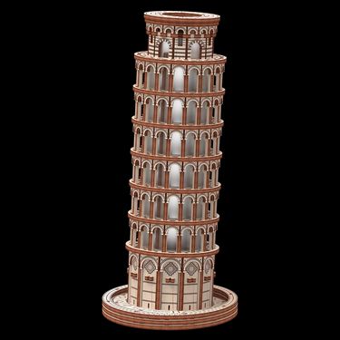 Пізанська вежа механічна деревяна 3D-модель - фото 3