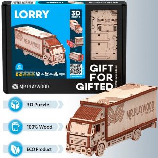 Вантажівка. Механічна дерев'яна 3D-модель - Конструктори