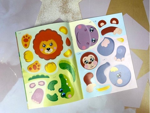 Аплікації з наліпок. Зоопарк. Збери ціле - фото 3