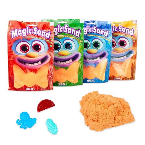 Magic sand. Кінетичний пісок в пакеті помаранчевий, 350 г - фото 2