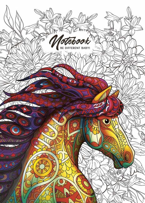 Блокнот для записів 00819, склейка, А5/50арк., у лінію, білий блок, 60г/м2, розмальовка, ВД-лак, Student - фото 1