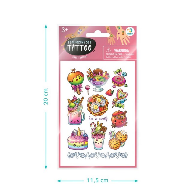 Набір дитячих тимчасових татуювань Солодкі мрії - фото 2