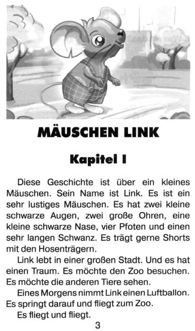 Читаю німецькою Мишеня Лінк / Mauschen Link Оксана Хацко (Anfanger A1/A2) Вид-во: Арій - фото 3