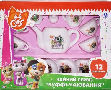 Чайний сервіз "Буффі-чаювання" 12 предметів. Ігровий набір TM 44 cats
