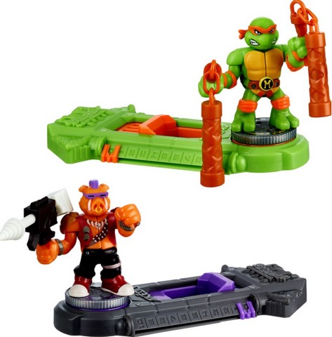 Набір для поєдинку Мікеланджело та Бібоп TMNT (Черепашки-ніндзя). Ігровий набір TM Akedo - фото 4