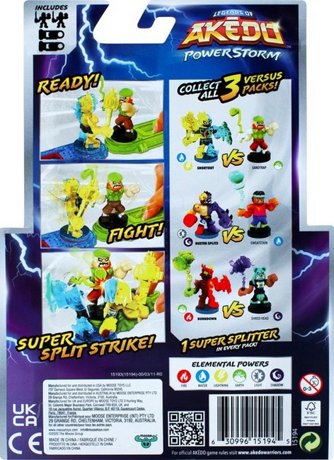 Набір для поєдинку Шортаут та Сендтреп (Павер Шторм). Ігровий набір TM Akedo - фото 3