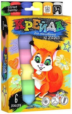 Крейда для малювання на асфальті велика. 6 штук - Офісні дрібниці