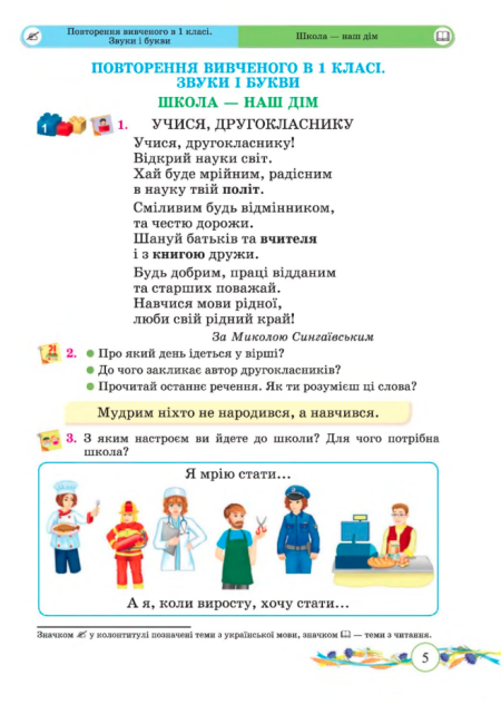 Підручник Українська мова та читання 2 клас Частина 1 НУШ Авт: Сапун Г. Придаток О. Вид-во: Підручники і Посібники - фото 4