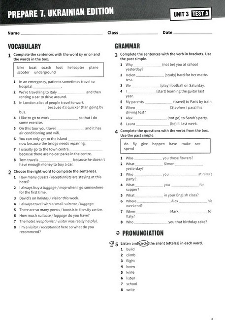 Збірник тестів Англійська мова Prepare Test book 7 клас НУШ Авт: Joanna Kosta Melanie Williams Вид-во: Лінгвіст - фото 4