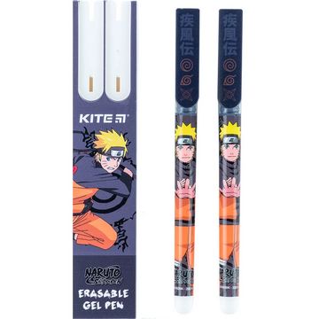 Ручка гелева "пиши-стирай" Kite Naruto NR24-069, синя, 2 шт. у пеналі