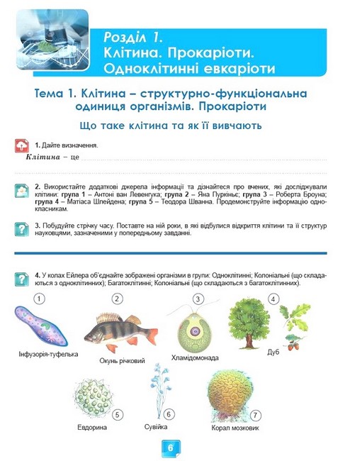 Робочий зошит з біології Практичні роботи 7 клас НУШ Авт: О. Кулініч Л. Юрченко Вид-во: Генеза - фото 8