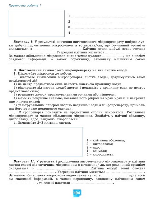Робочий зошит з біології Практичні роботи 7 клас НУШ Авт: О. Кулініч Л. Юрченко Вид-во: Генеза - фото 12