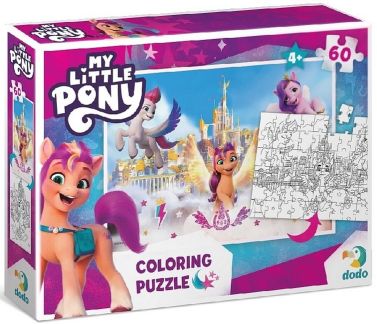 Пазл 2 в 1 "My Little Pony. Пригоди у палаці" з розмальовкою - Пазли