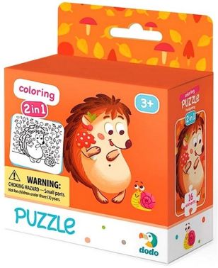 Пазл 2 в 1 "Їжачок" з розмальовкою - Пазли