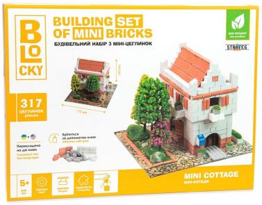 Міні-котедж. Будівельний набір для творчості з міні-цеглинок BLOCKY - Конструктори