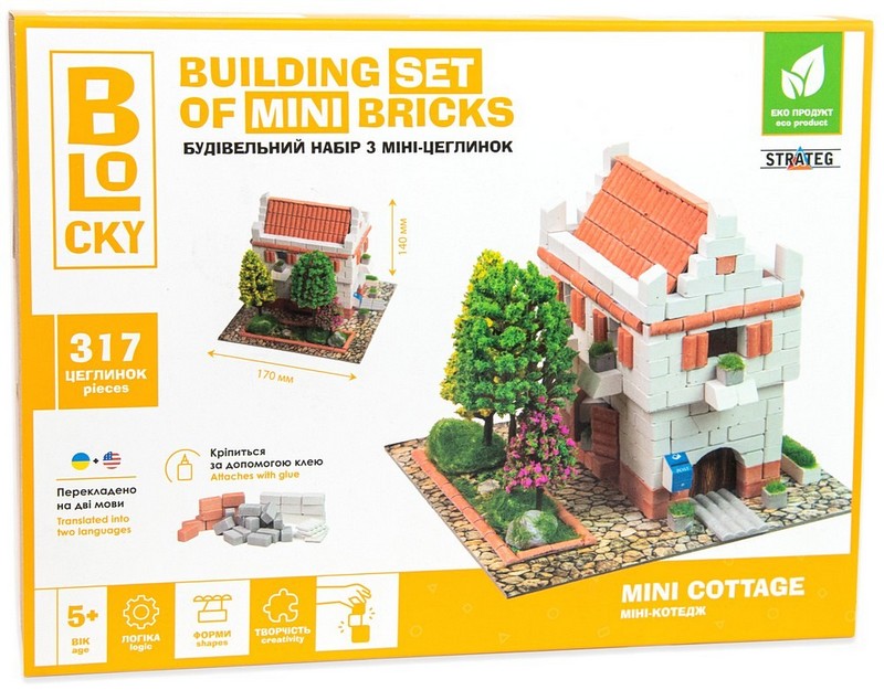 Міні-котедж. Будівельний набір для творчості з міні-цеглинок BLOCKY - фото 1