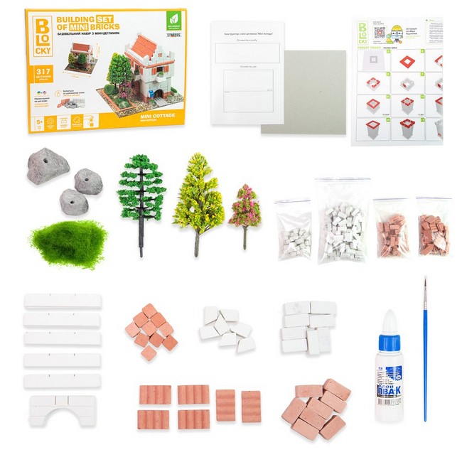 Міні-котедж. Будівельний набір для творчості з міні-цеглинок BLOCKY - фото 3