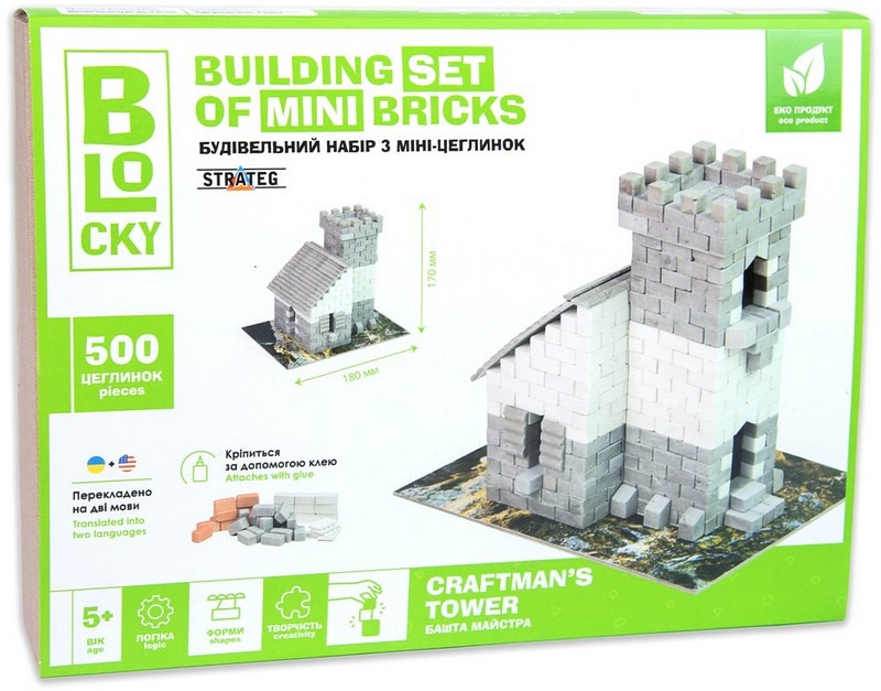 Башта Майстра. Будівельний набір для творчості з міні-цеглинок BLOCKY - фото 1
