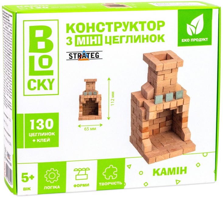 Камін. Будівельний набір для творчості з міні-цеглинок BLOCKY - фото 1