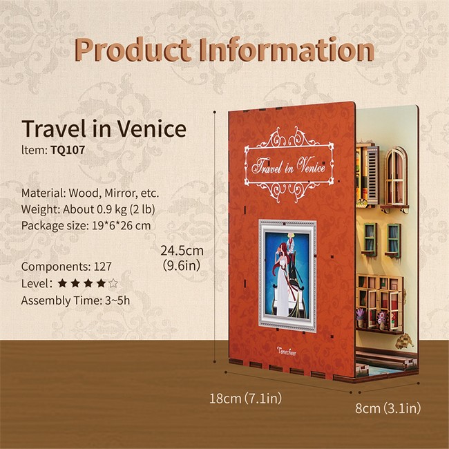 Бук нук Подорож до Венеції Румбокс Book Nook Travel in Venice - фото 5