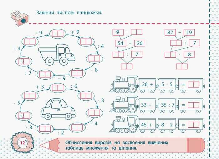 Точилка Математика Таблиці множення та ділення чисел 7, 8, 9 2 клас Рівень 6 Авт: Муренець О.Г. Вид-во: АРТ - фото 3