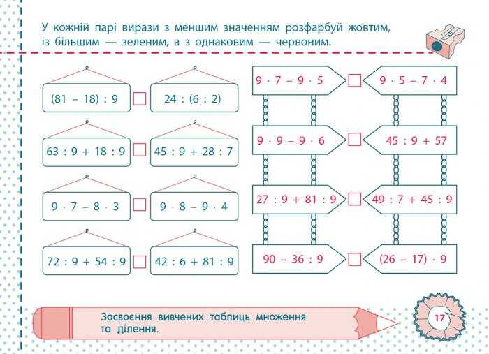 Точилка Математика Таблиці множення та ділення чисел 7, 8, 9 2 клас Рівень 6 Авт: Муренець О.Г. Вид-во: АРТ - фото 4