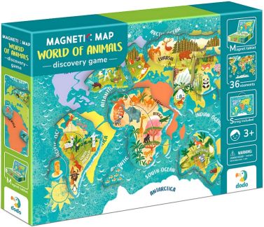 Розвиваюча гра "Магнітна мапа світу. Тварини" Розвиваюча гра "Магнітна мапа світу. Тварини" - Настільні ігри