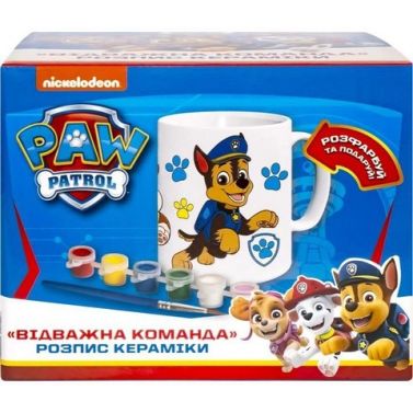 Розпис кераміки "Відважна команда". Декоративна чашка TM “PAW Patrol”