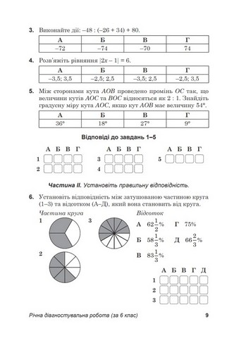 Діагностувальні роботи з алгебри у форматі ЗНО/НМТ 7 клас НУШ Авт: В.М. Козира Н.В. Врублевська Вид-во: Астон - фото 8