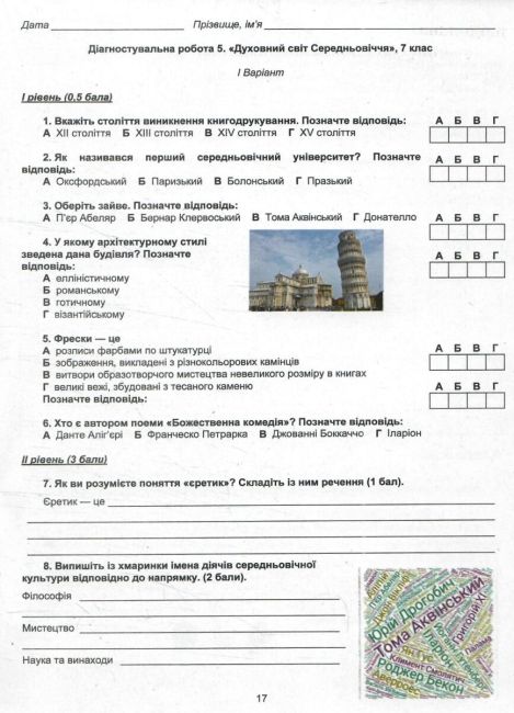Діагностувальні роботи інтегрованого курсу Історія: Україна і світ 7 клас НУШ Авт: І. Васильків І. Димій Вид-во: Астон - фото 4