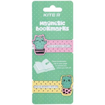 Закладинки Kite Cactus 2шт/в блістері магнітні з індикатором K24-496-2 Закладинки Kite Cactus 2шт/в блістері магнітні з індикатором K24-496-2