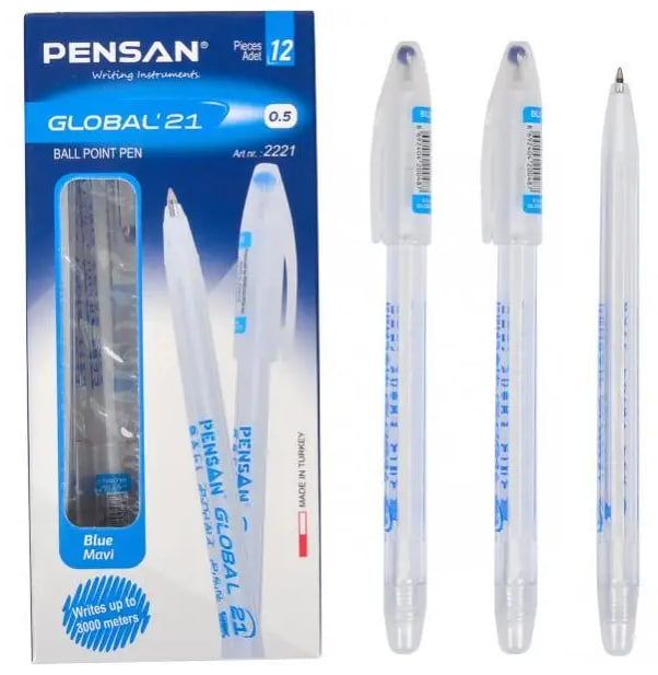 Ручка кулькова Pensan Global синя 0.5 мм Оригiнал масляна - фото 1