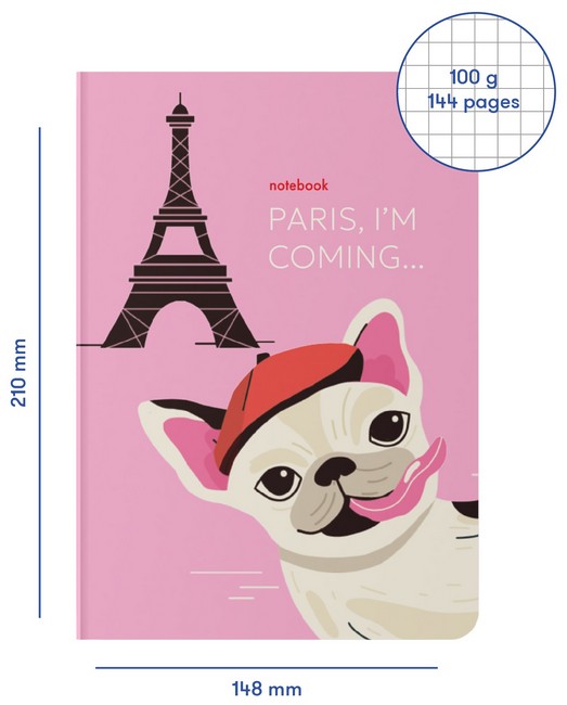 Блокнот у клітинку «Бульдог в Парижі» Вид-во: ORNER - фото 2