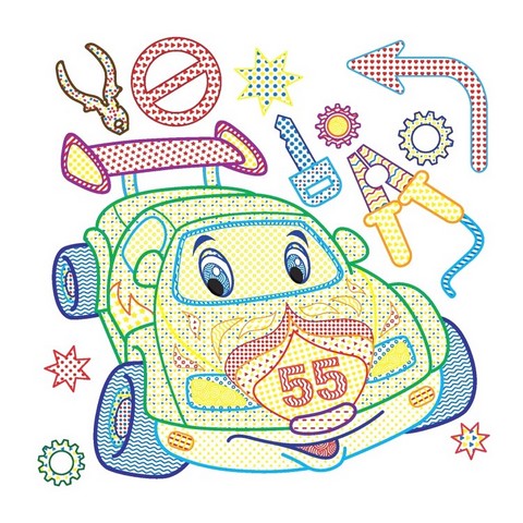 Водяні розмальовки з кольоровим контуром Гоночні машини Вид-во: Кредо - фото 2