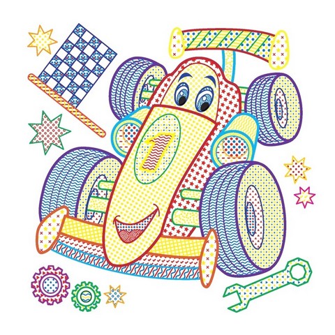 Водяні розмальовки з кольоровим контуром Гоночні машини Вид-во: Кредо - фото 3